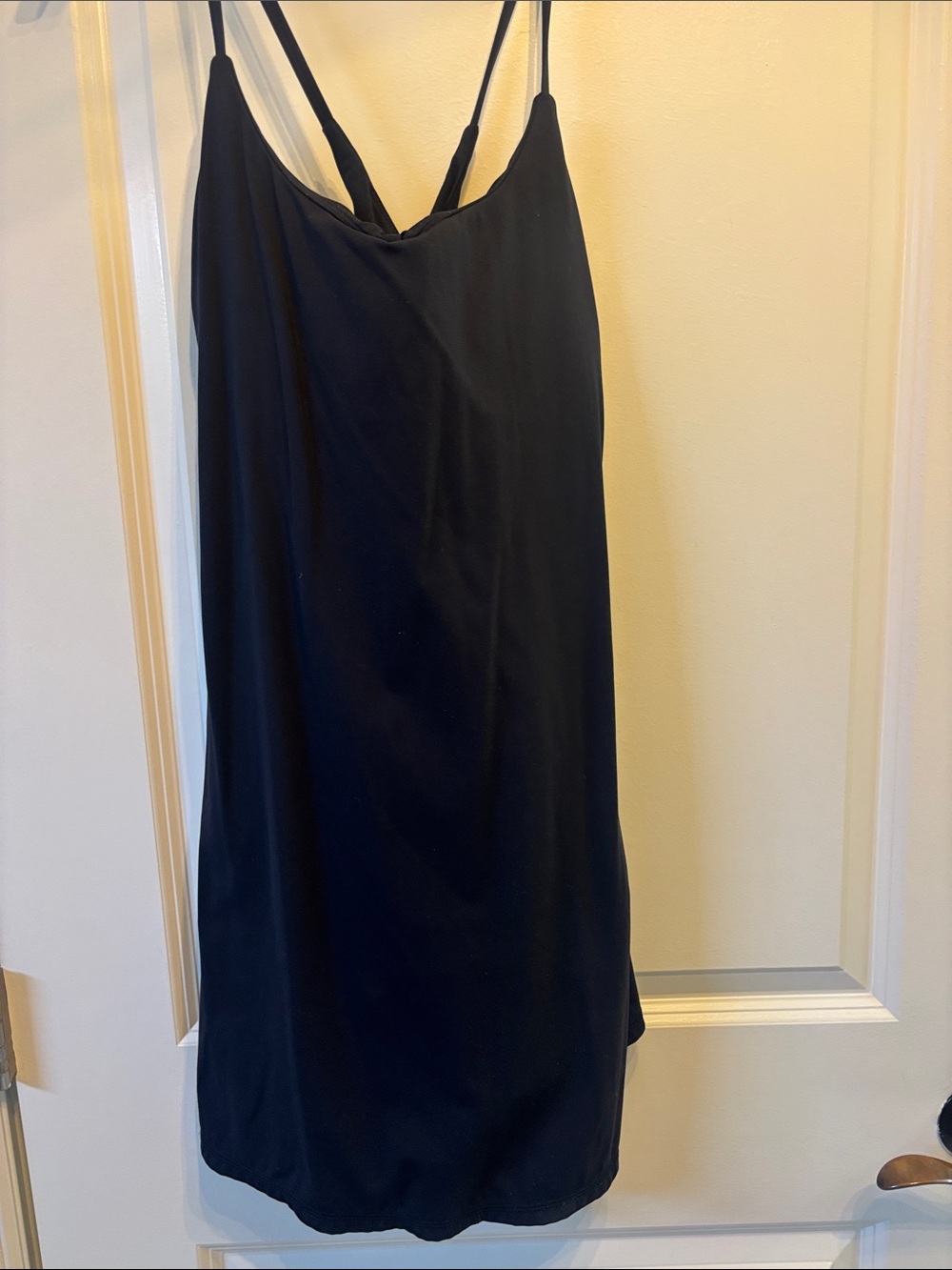HALARA Black Activewear Dress with Thin Straps and built in shorts